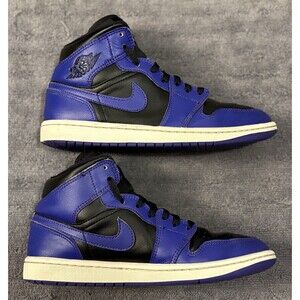 Nike Air Jordan 1 Mid Purple Concord Black Shoes BQ6472-051 Size 7.5 Women’s